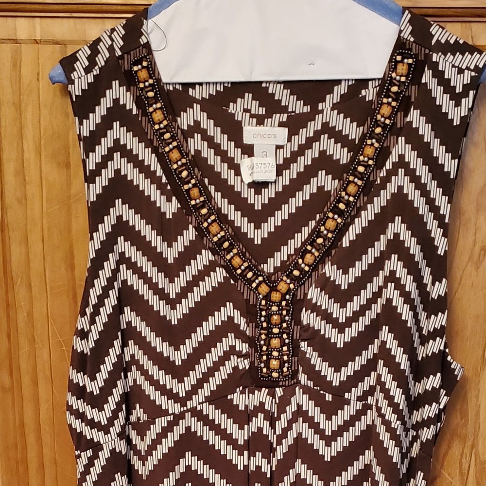 Chico's Maxi Dress - Brown/Beige